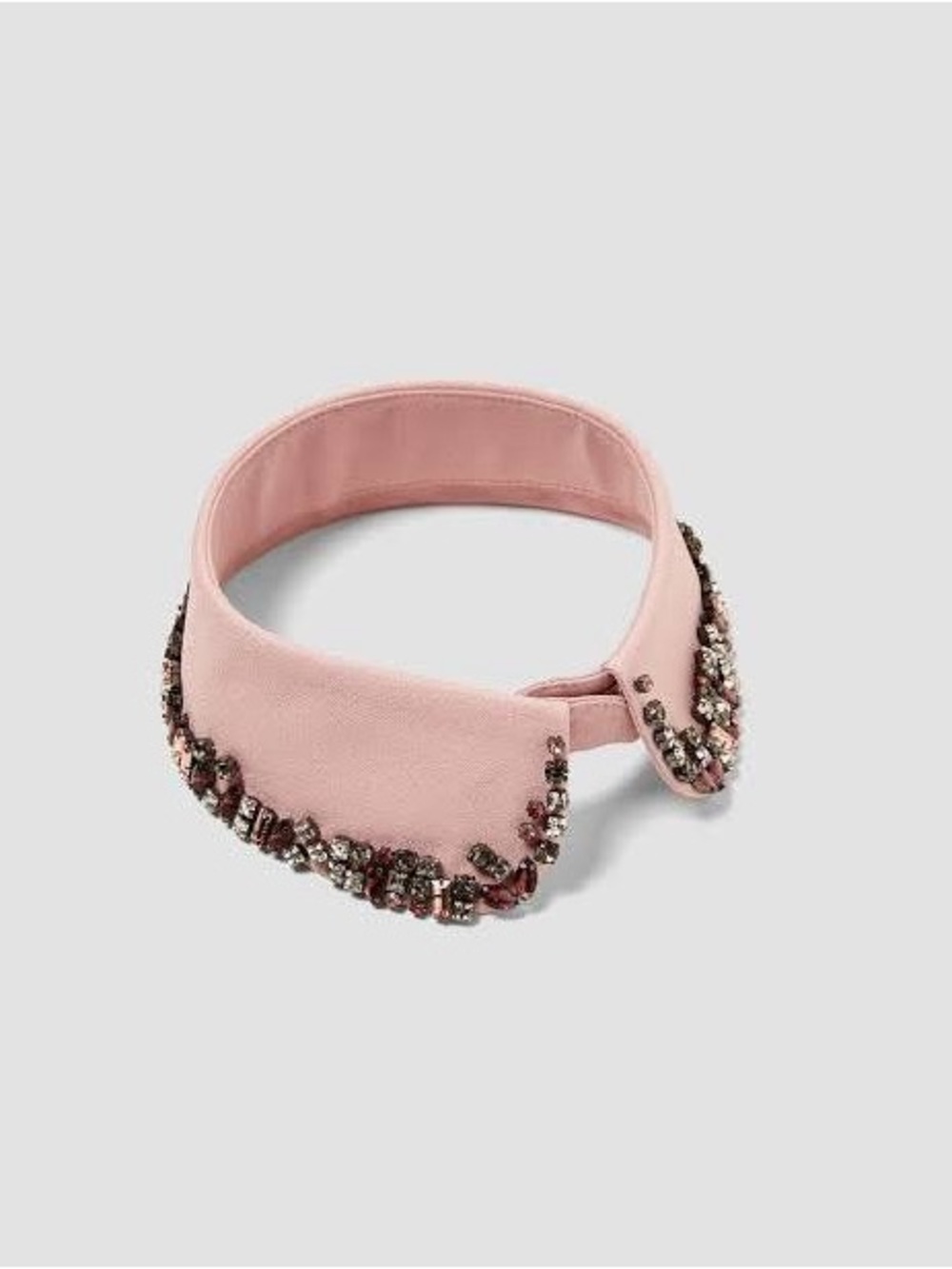 ZARA bejeweled detachable Peter Pan collar in pink